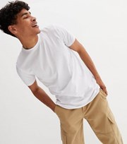 New Look White Crew Neck Long T-shirt